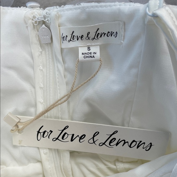 NWT For Love and Lemons Lily Bridal Dress White Corset Bustier Wedding Sz S - Picture 12 of 16